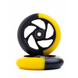 FinScooter Star Spoked 110mm Wheel Yellow/Black
