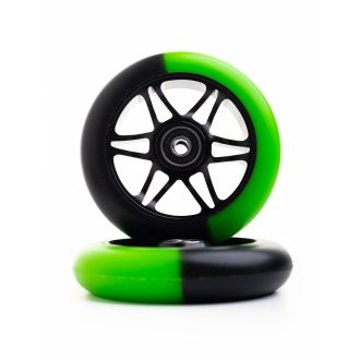 FinScooter Star Spoked 110mm Wheel Green/Black