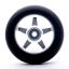 Anonymous 110mm Star Spoked Wheel Silver / Black