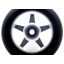Anonymous 110mm Star Spoked Wheel Silver / Black